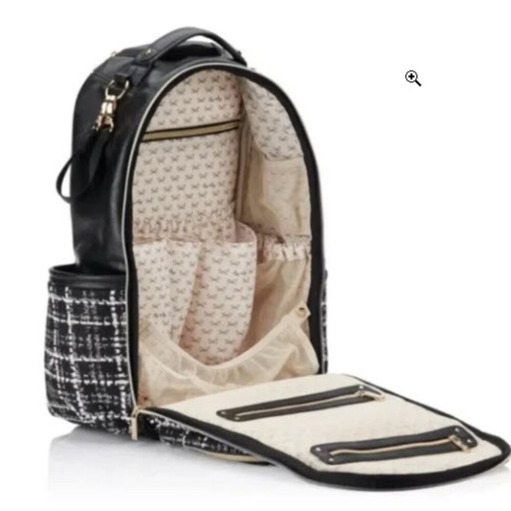 Itzy Ritzy Boss Plus Houndstooth Tweed Backpack Diaper Bag - Picture 3 of 10